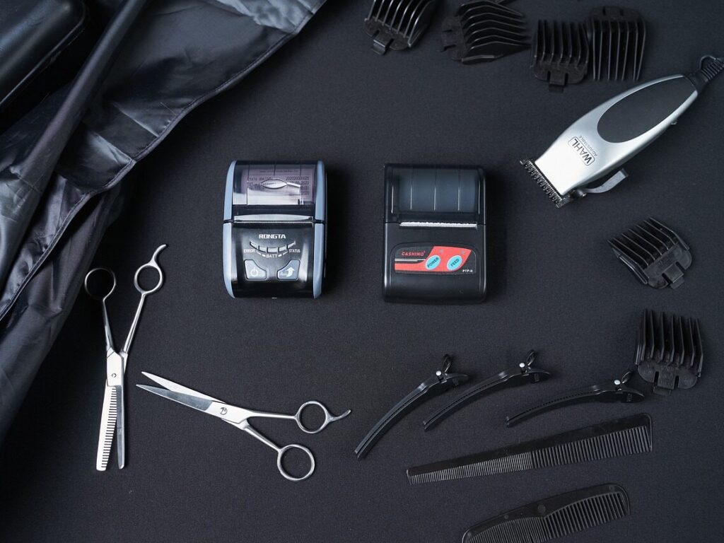 hair salon, barber shop, scissors, salon, hairdresser, eet, checkout, payment, money, cash, credit card, účtenkovka, finance, vat, shaver, printer, rongta, hair salon, hair salon, barber shop, barber shop, barber shop, barber shop, barber shop, shaver